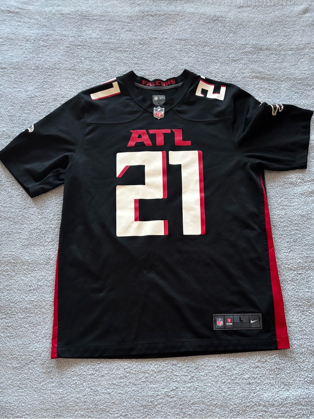 Nike Atlanta Falcons #21 Men's Football Jersey - Black and Red